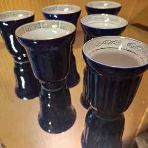 Bronnitsky, cobalt blue & gold teemukit, USSR